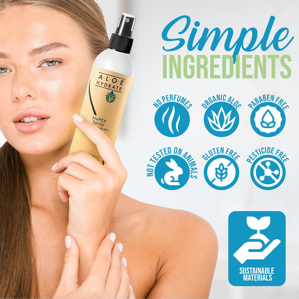 AloeHydrate ZnPCA con zinc para equilibrio de piel y acné.