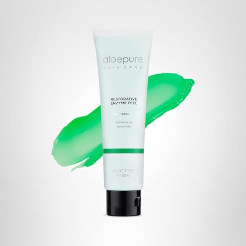 Aloette Face Peel Gel - Peel Enzimático Restaurador (2 oz / 60 g) | Exfoliante Facial Hidratante con Aloe Vera