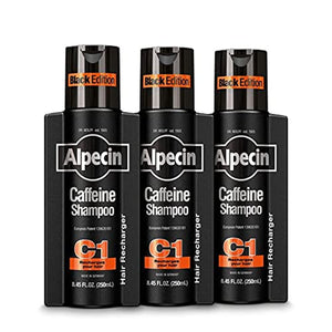 Alpecin Caffeine Champú C1 Edición Negra, botella visible, para estimular el cuero cabelludo