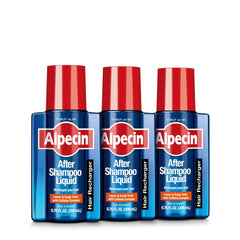 Alpecin botella de cafeína tras el lavado, enfoque en el producto