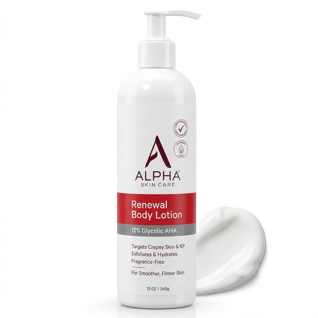 Alpha Skin Care loción corporal 12% AHA en botella, hidrata y exfolia suavemente