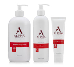 Alpha Skin Care locion corporal 12% AHA, uso diario para piel más radiante.