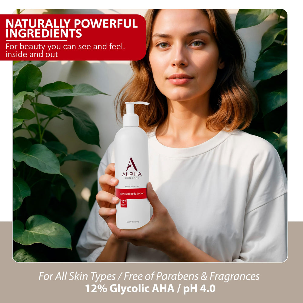 Nutrientes y antioxidantes presentes en la loción corporal Alpha
