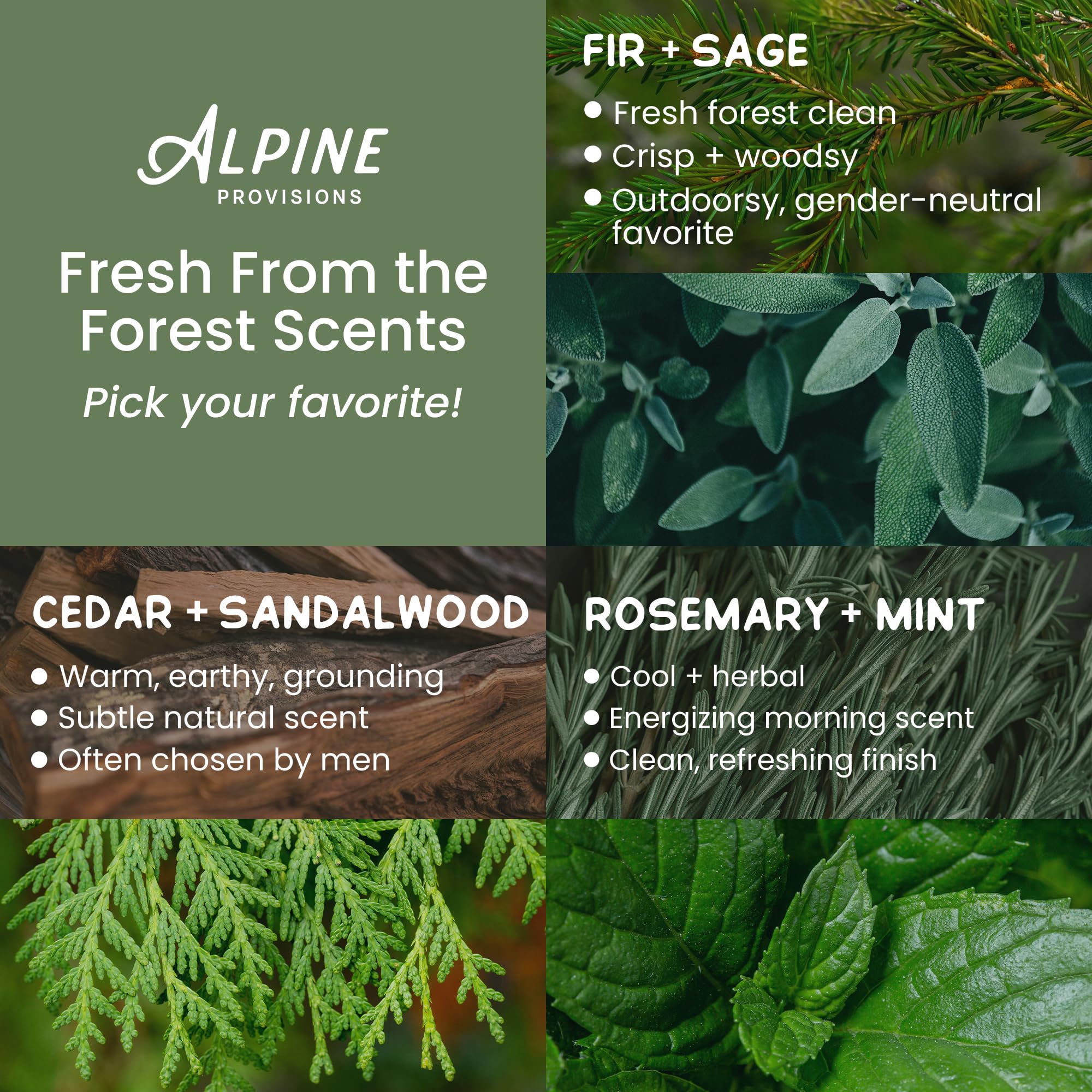 Alpine Provisions Shampoo cabello acabado hidratado y brillante.