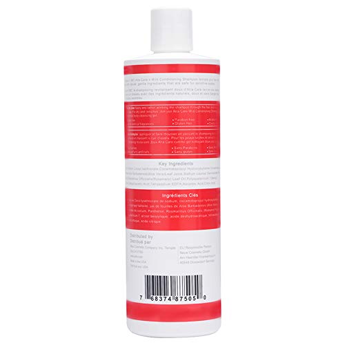 Alra Shampoo suave textura cremosa en detalle de la botella