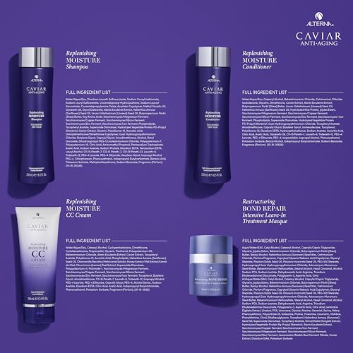 Alterna CAVIAR Humectación Acondicionador, acabado suave y nutrido para cabellos dañados.