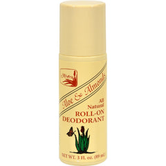Alvera desodorante rodillo Aloe y Almendras, ingredientes naturales para sensación fresca