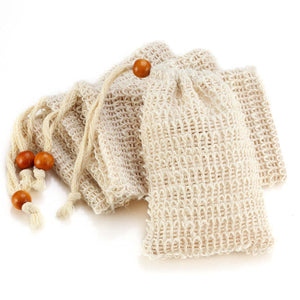 AMAHOMESA bolsa de jabón sisal exfoliante para ducha