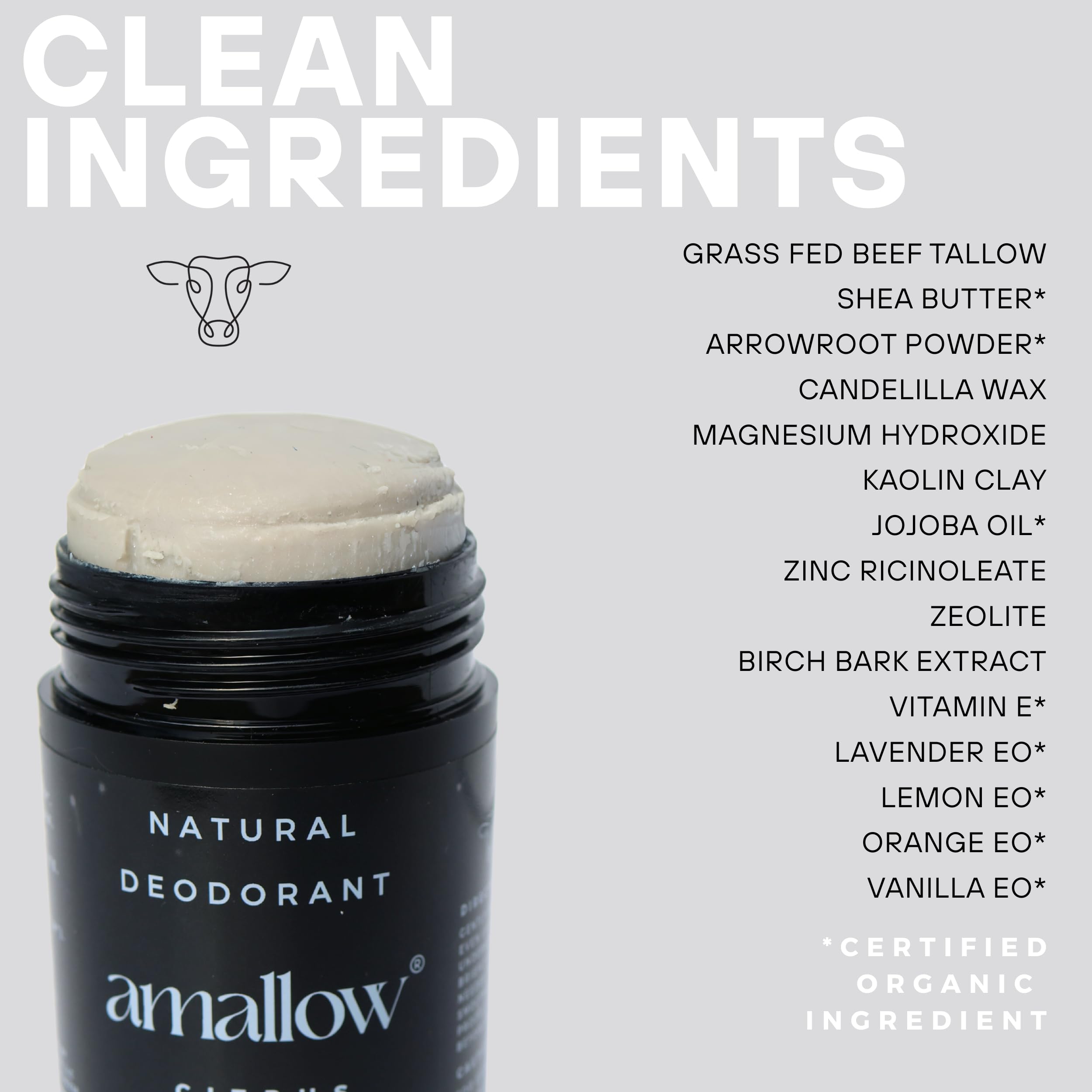 Amallow desodorante natural sin aluminio ni bicarbonato para piel sensible