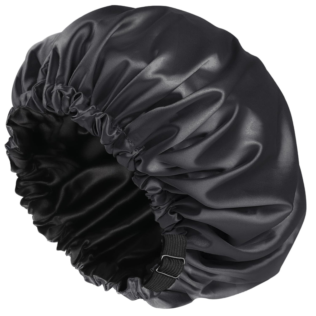 Gorro de ducha Amamba con forro de seda protege el cabello al ducharse.