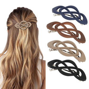 Pinzas Amariver con diseño cruce, estilo vintage ideal para peinados retro.