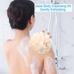 AmazerBath esponja lufa con diseño de nudo reforzado para mayor durabilidad.