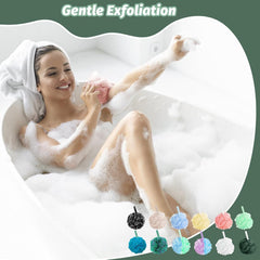Amazerbst lufa de ducha azul limpieza suave para todo el cuerpo