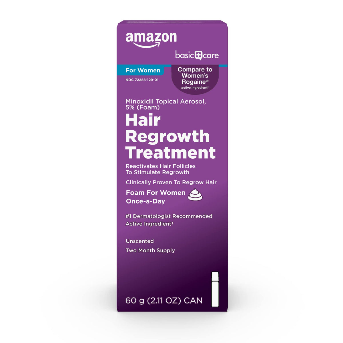 Amazon Basic Care botella de minoxidil para crecimiento capilar en mujeres