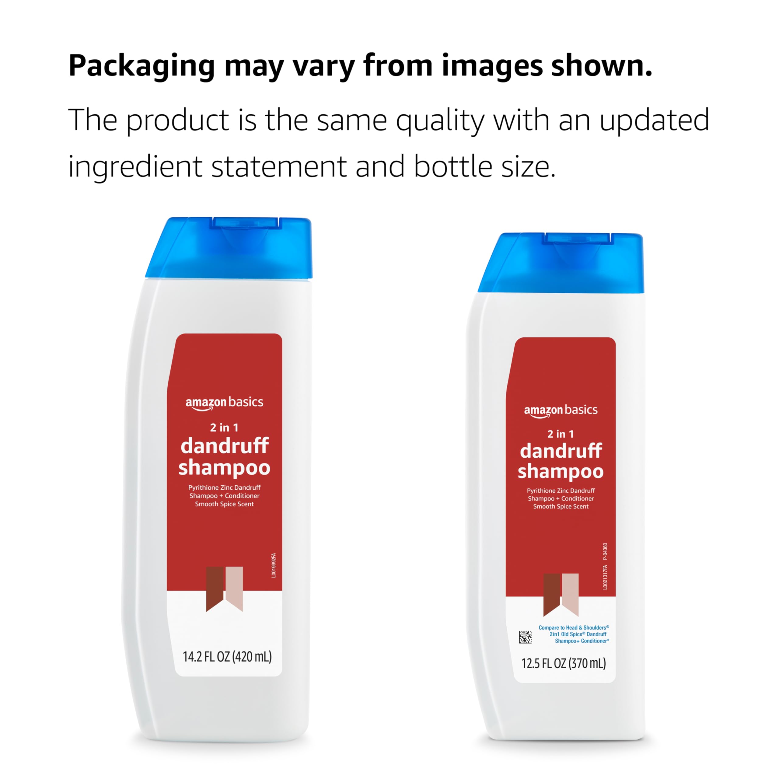 Amazon Basics anticaspa envase presentación, práctico para 2 en 1.