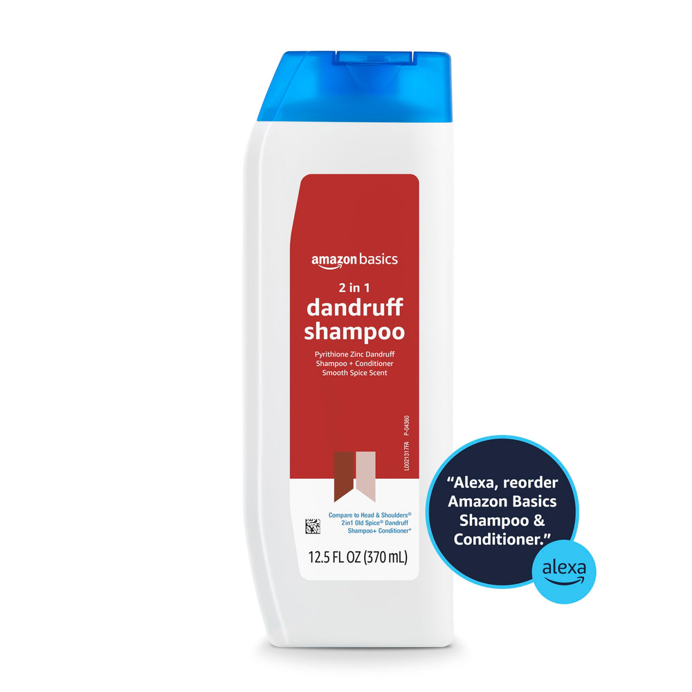 Amazon Basics anticaspa uso diario, apto para todo tipo de cabello.