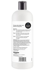Acondicionador Amazon Basics con argán y proteínas de seda para cabello suave.