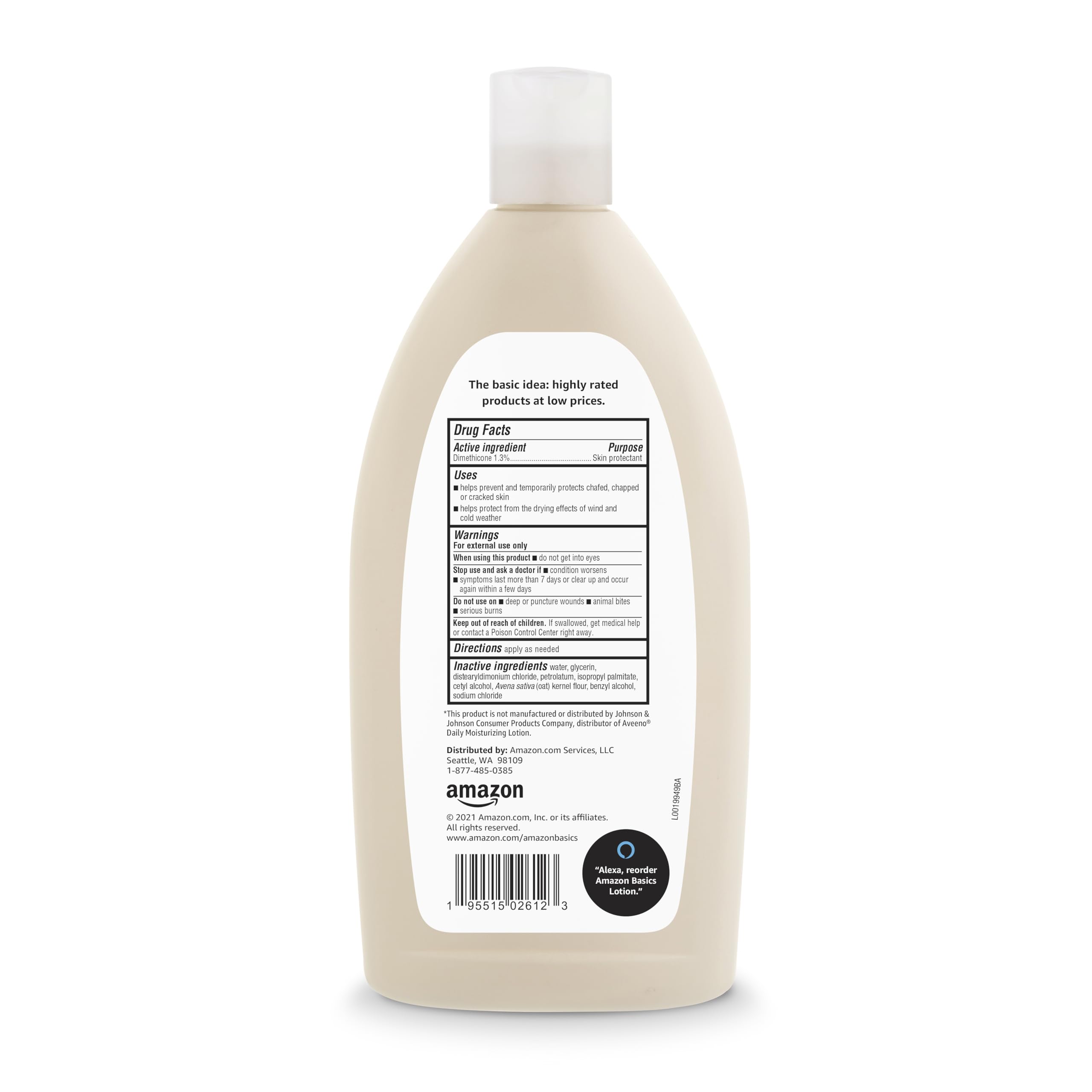 Crema de absorción rápida de Amazon Basics para piel sensible tras la ducha