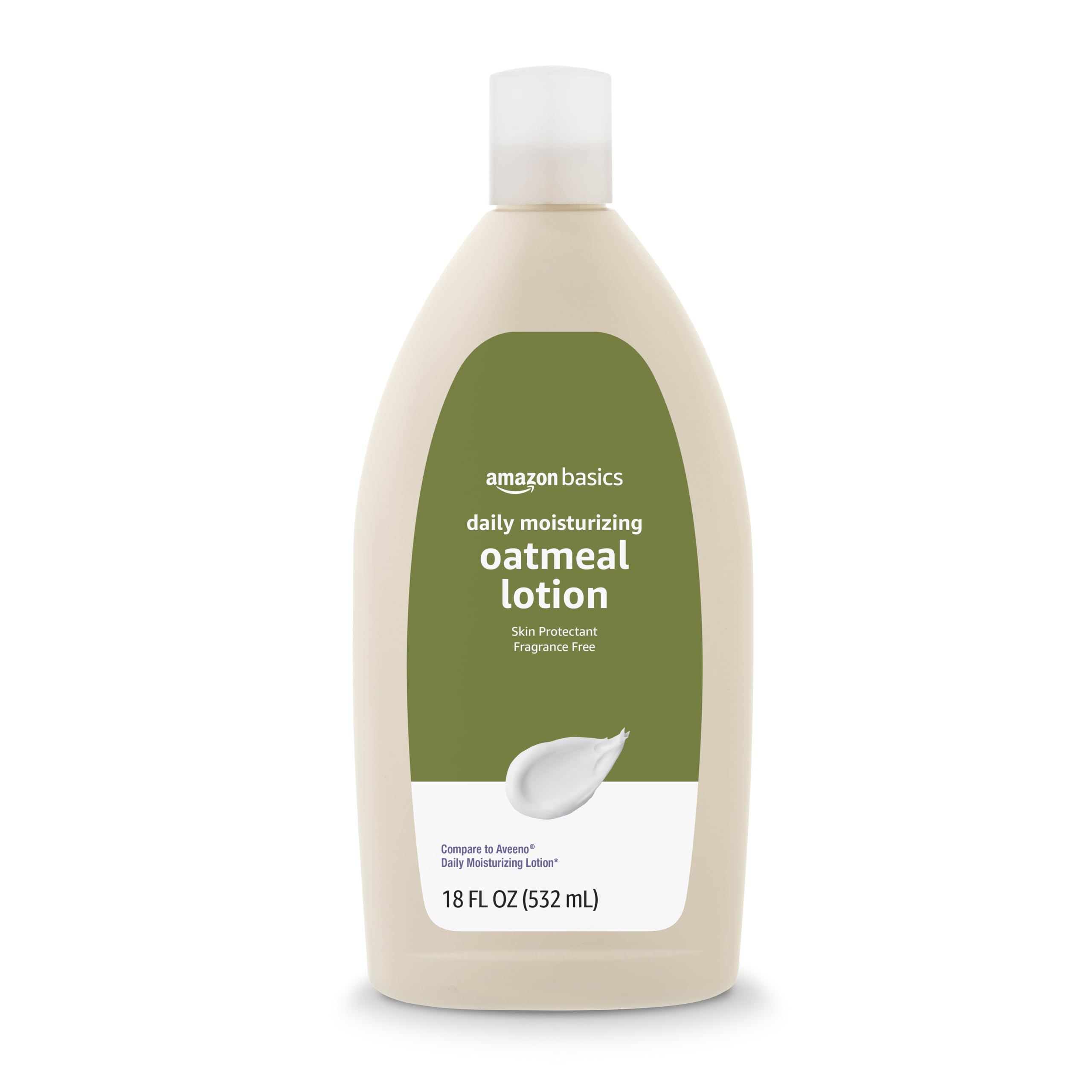 Amazon Basics crema corporal con avena coloidal en envase de 18 oz para piel seca