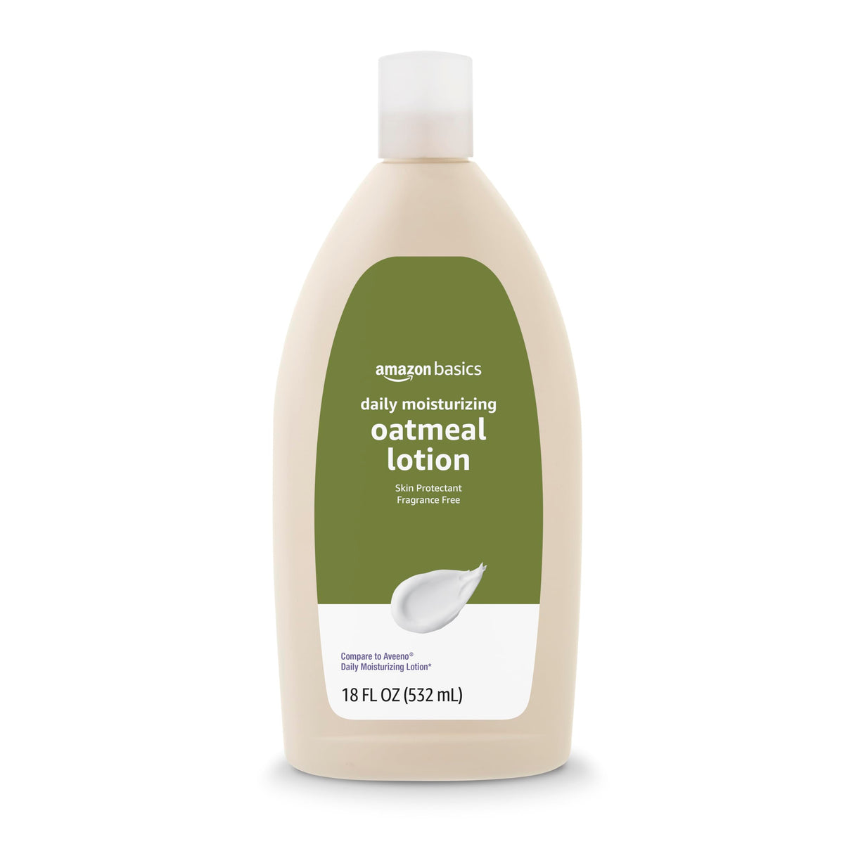 Amazon Basics crema corporal con avena coloidal en envase de 18 oz para piel seca