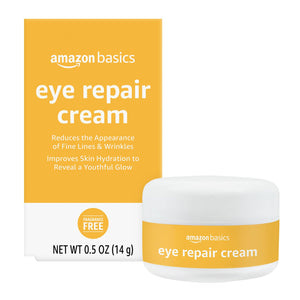 Envase de 15 ml de Amazon Basics Crema para ojos, ideal para hidratación diaria.
