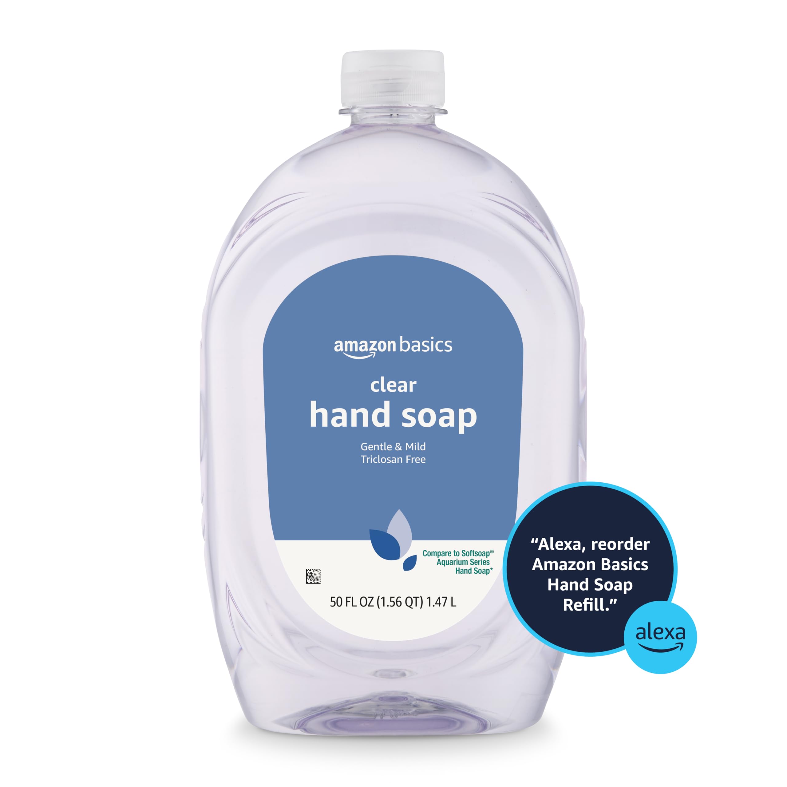 Dos botellas de recambio de jabón Amazon Basics para el hogar
