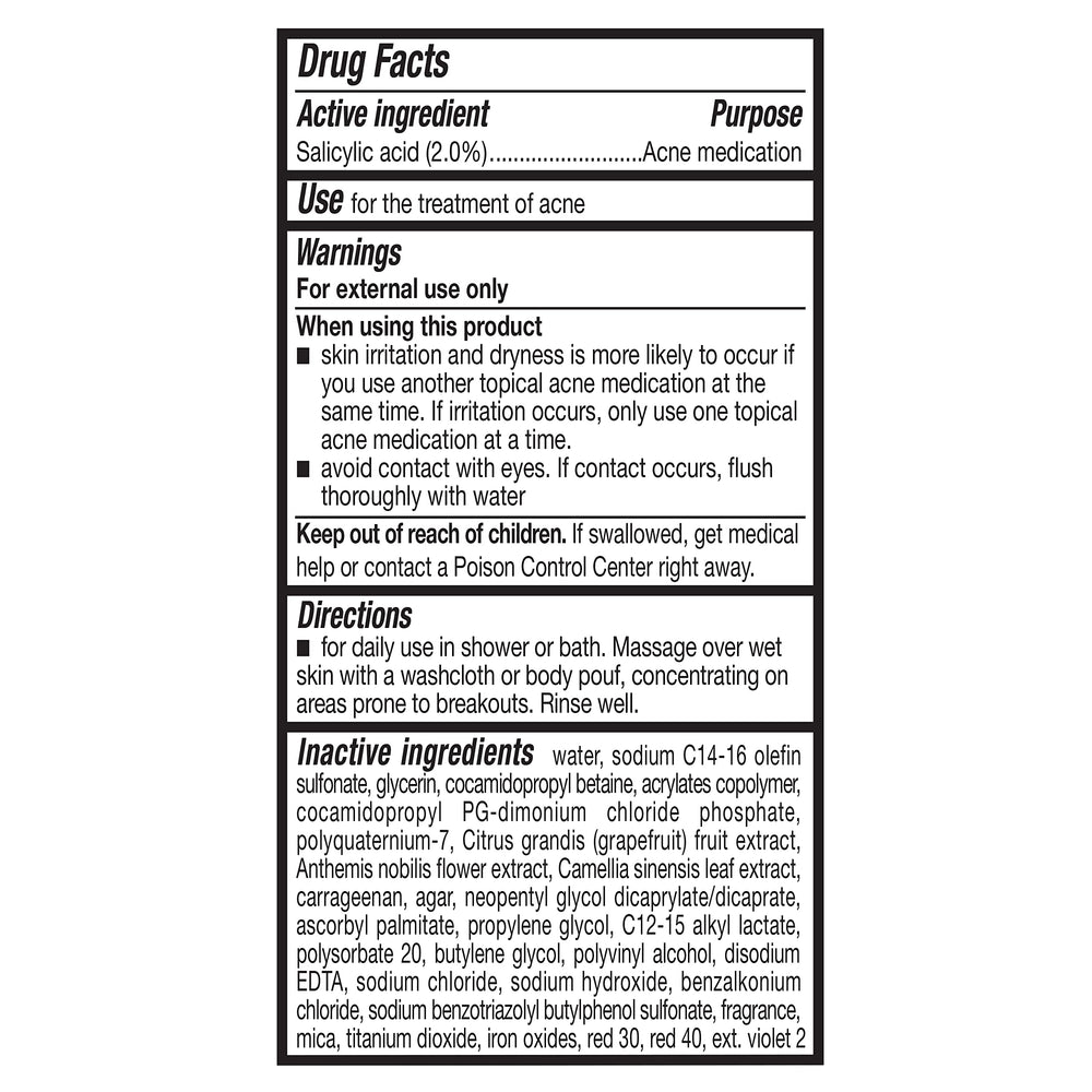 Ingredientes de toronja rosada y vitamina C, para piel limpia y aspecto saludable