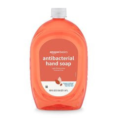 Amazon Basics jabón líquido para manos, botella 50 oz, recarga conveniente.