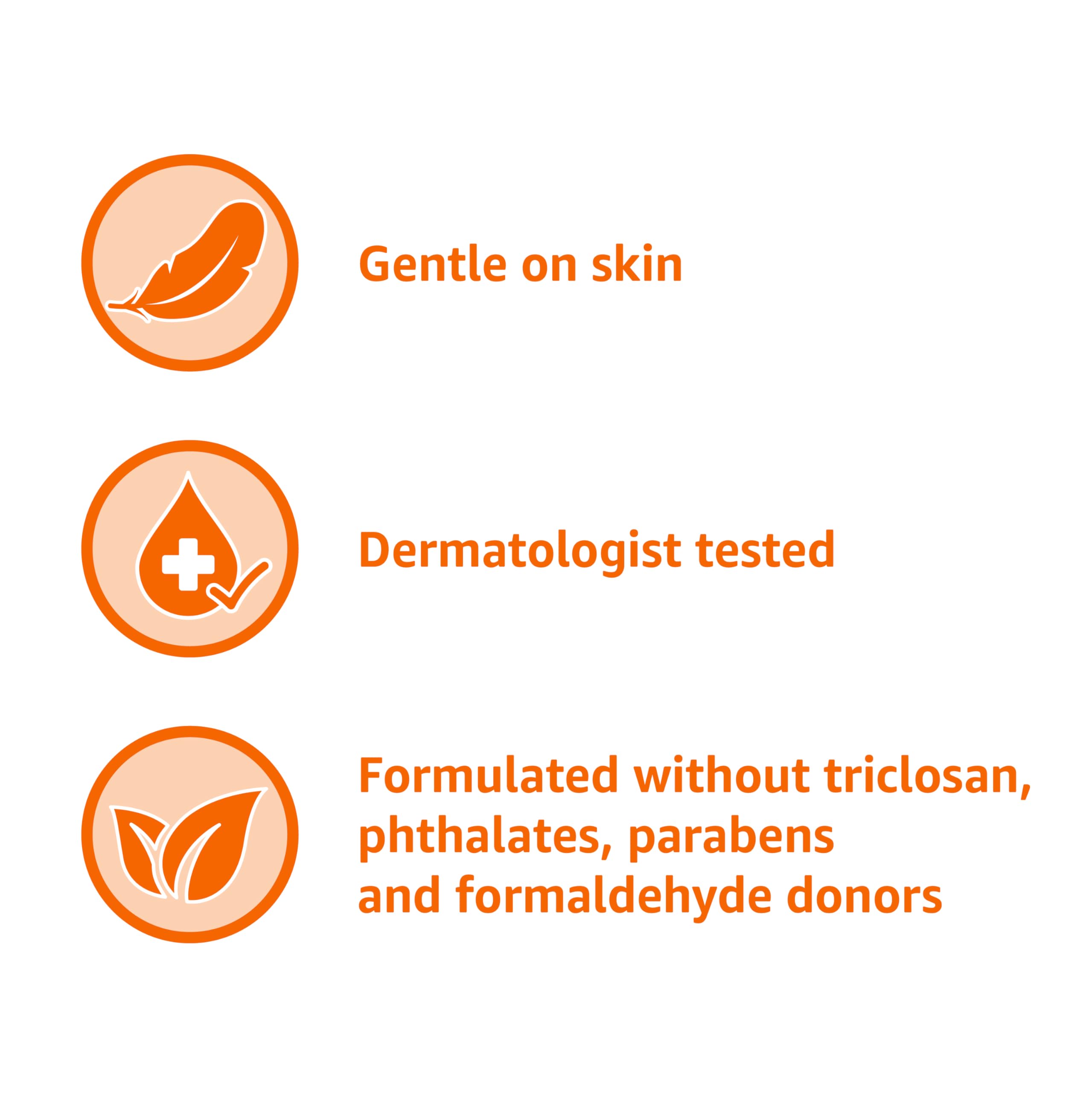 Amazon Basics jabón líquido manos dermatológicamente probado para piel sensible.