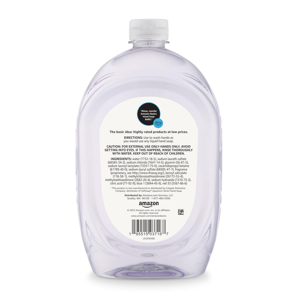 Amazon Basics jabón líquido manos con espuma suave para limpieza diaria.