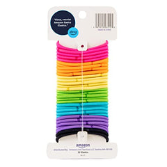 Amazon Basics ligas elasticas para cabello grueso; proporcionan sujeción suave sin dañar.