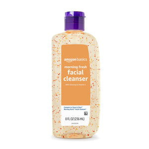 Amazon Basics limpiador facial fresco, botella de 8 onzas, perfecta para la rutina matutina.