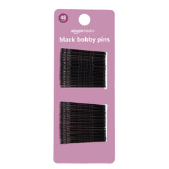 Pin-bobby Amazon Basics negro brillo vista frontal para peinados firmes