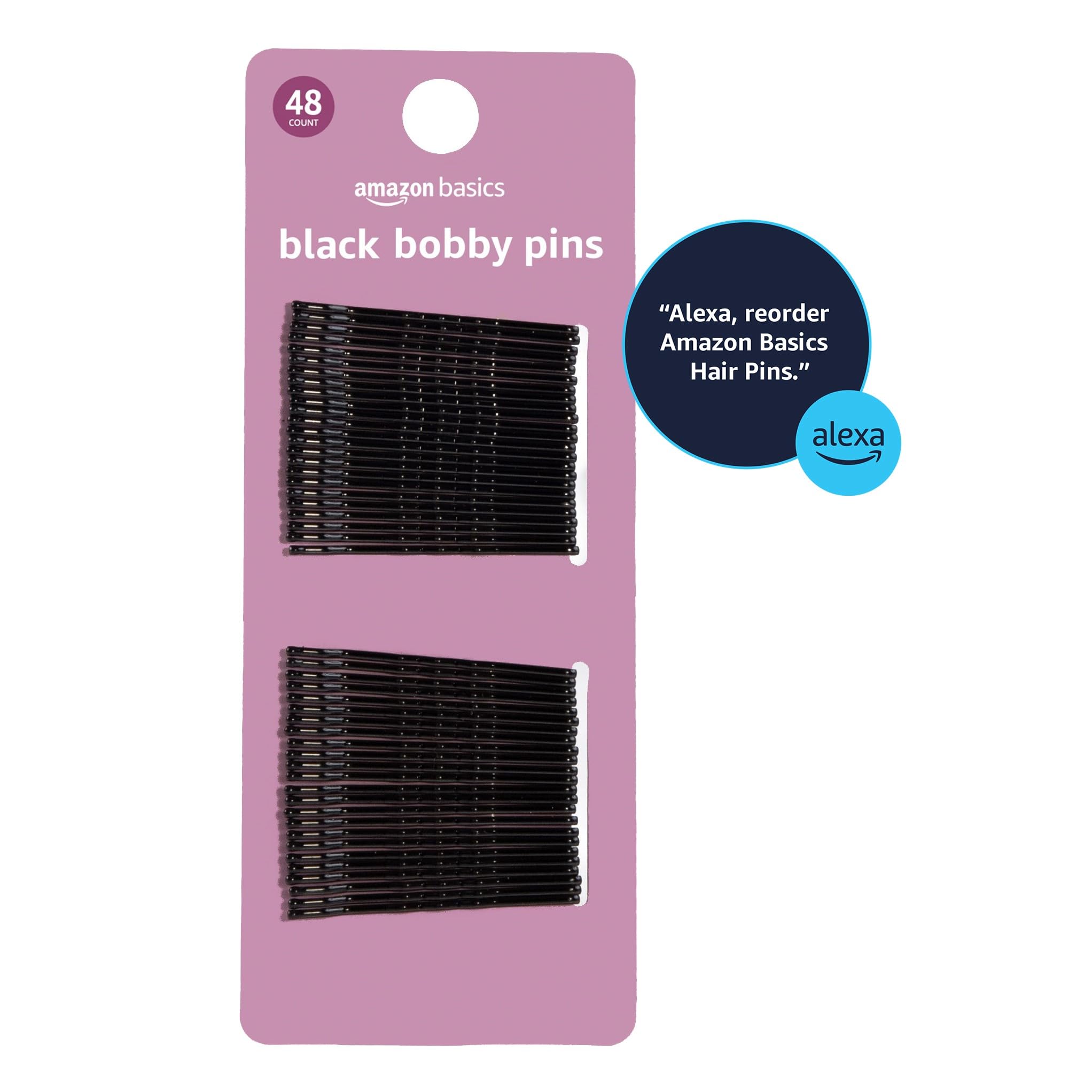 Amazon Basics pin-bobby negro brillo para todo tipo de cabello