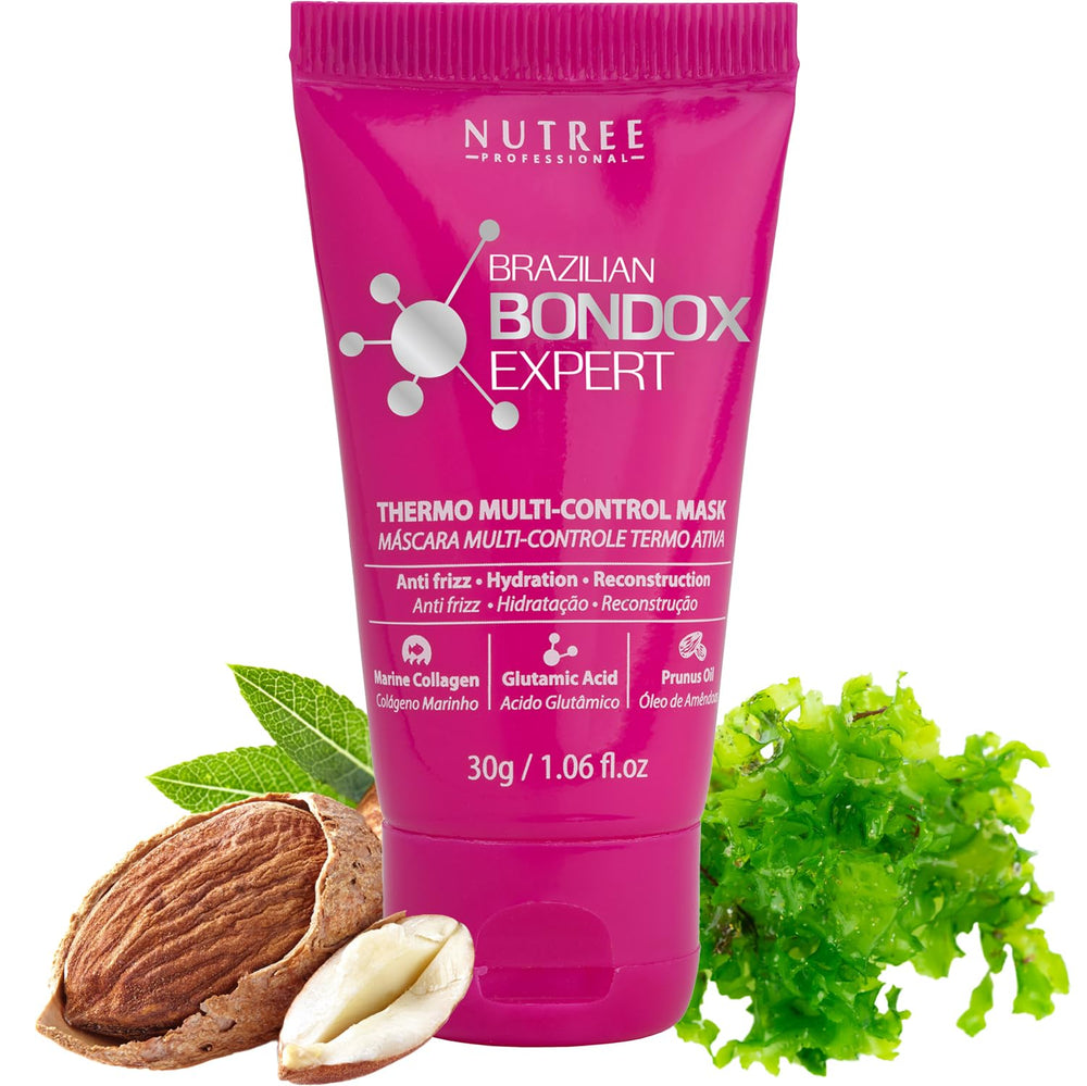 Amazonliss Bondox mascarilla capilar, empaque para revitalizar cabello dañado.