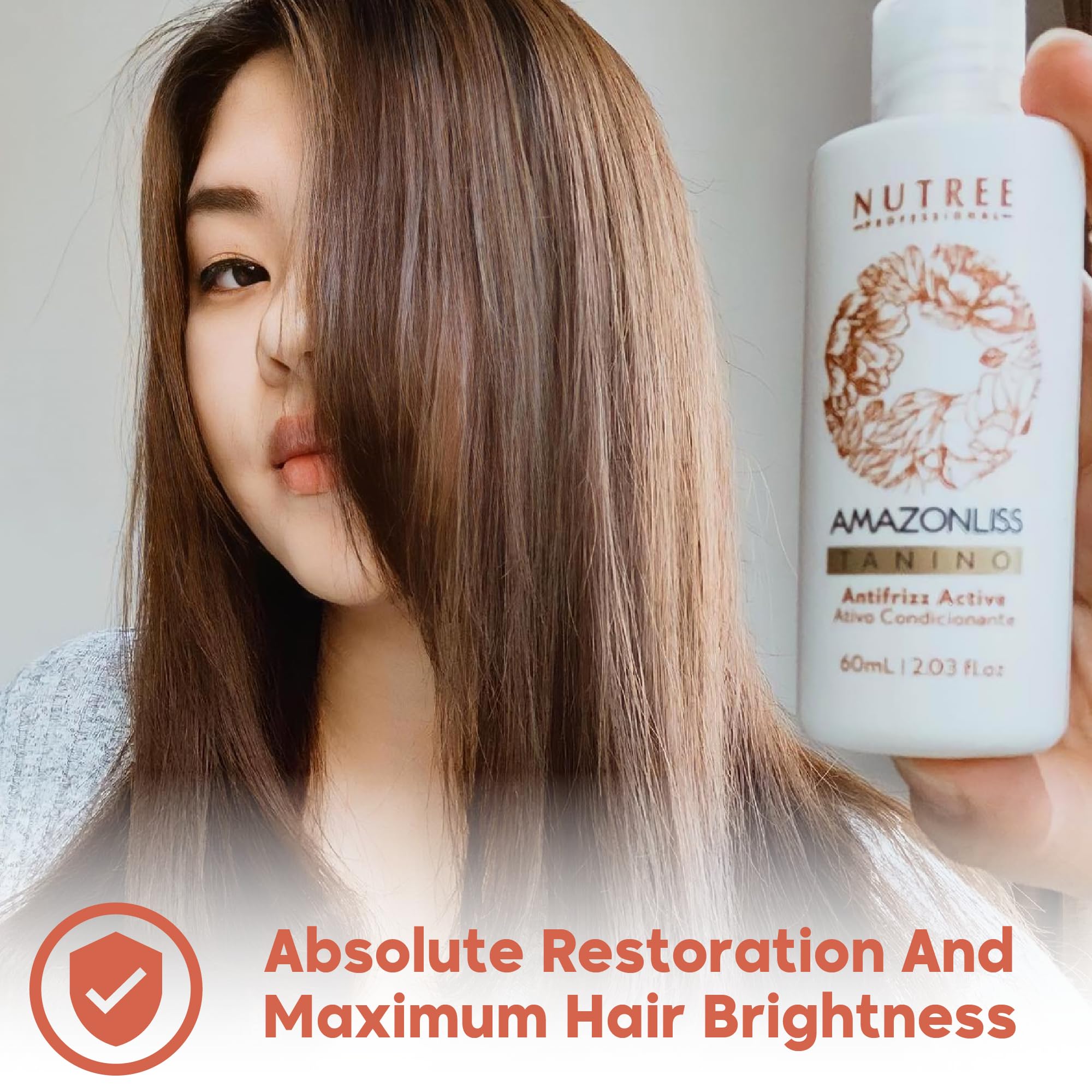 Amazonliss Taninoplastia, resultado visible de antes y después.