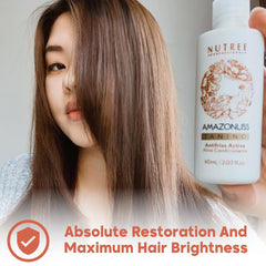 Amazonliss Taninoplastia, resultado visible de antes y después.