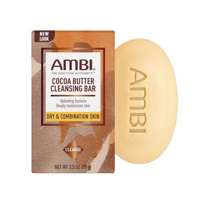 Ambi barra jabón manteca cacao, espuma cremosa para limpieza suave