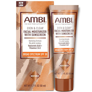 Ambi Even & Clear: crema facial en botella, hidratación suave