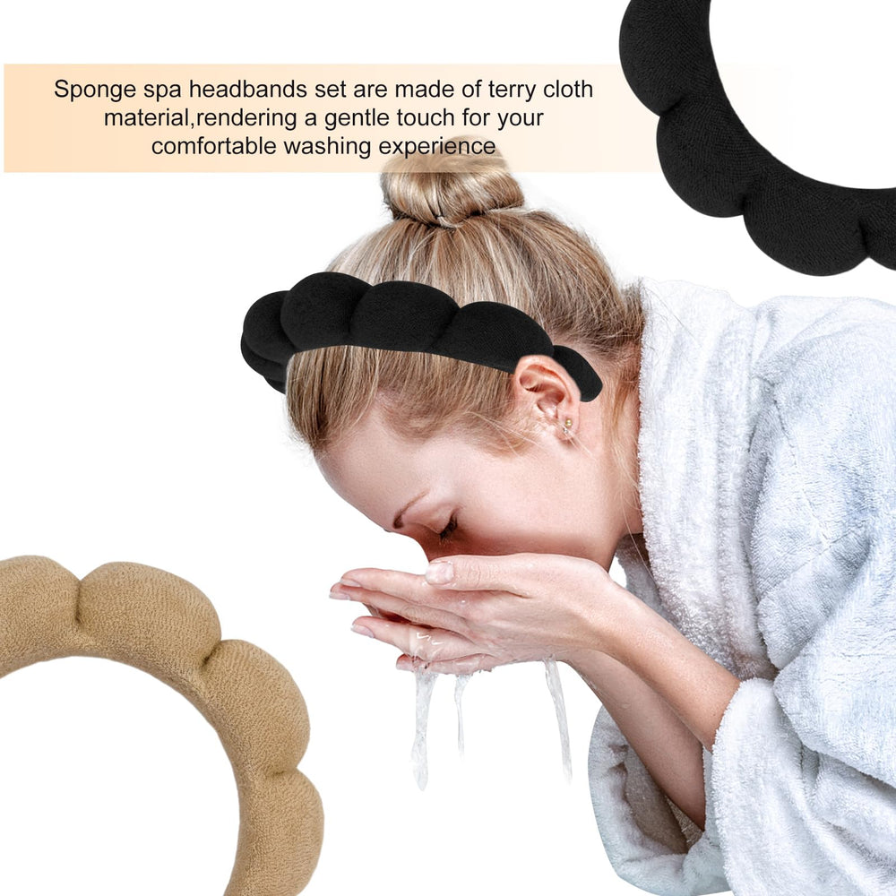 AMCAMI diadema spa interior esponja, capa absorbente para secar suavemente