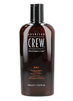 American Crew champú 3 en 1, vertido de botella, cuidado rápido de cabello y piel