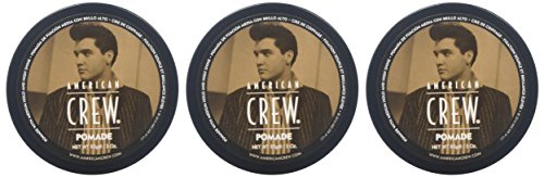 Pomada American Crew, peinados con brillo y control para estilos versátiles.
