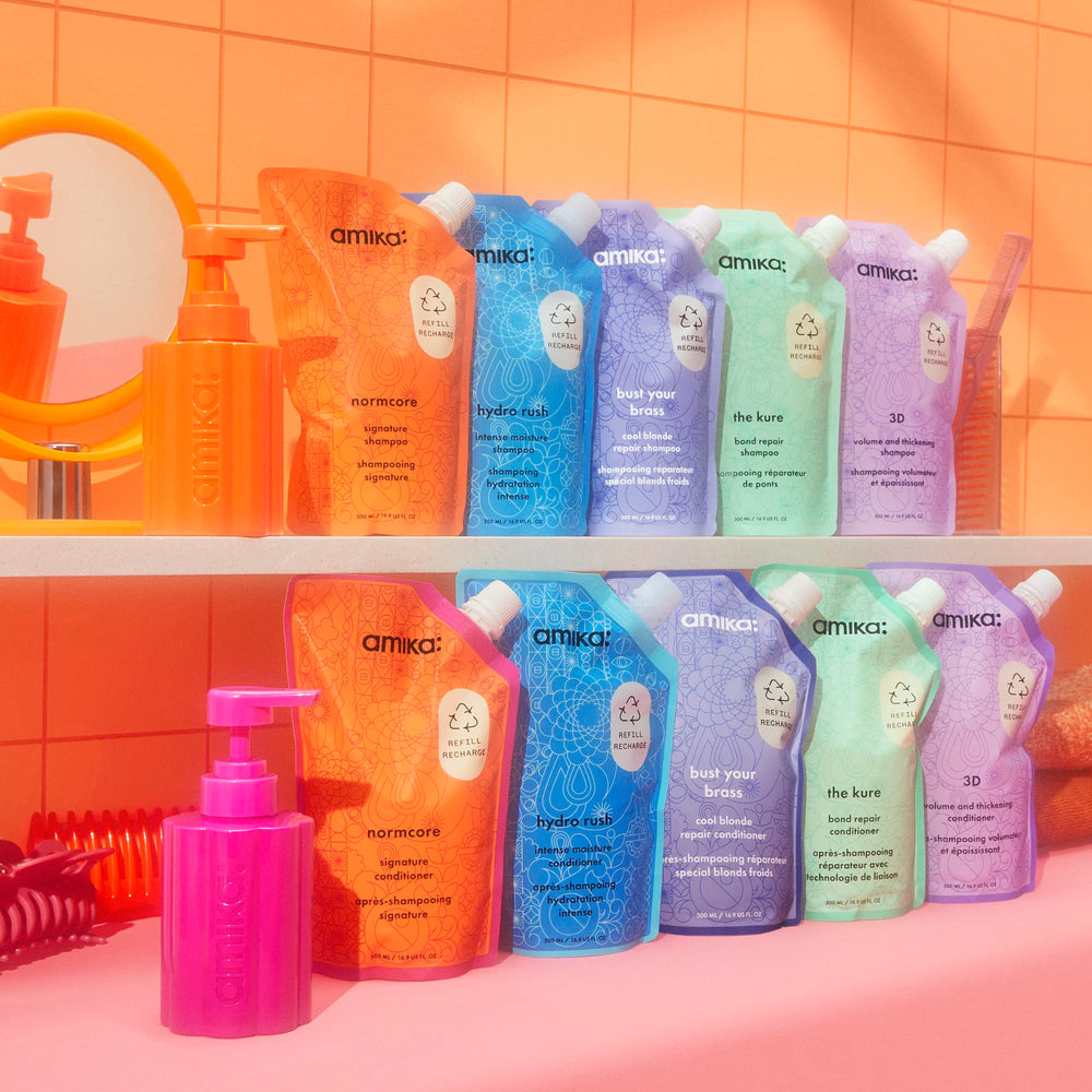 Amika botella recargable Ducha: tamaño cómodo y ajuste perfecto para uso diario