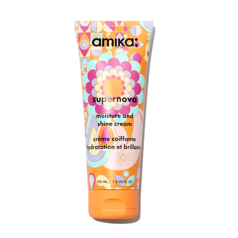 amika supernova crema sin aclarado, bote elegante y hidratación ligera para el cabello