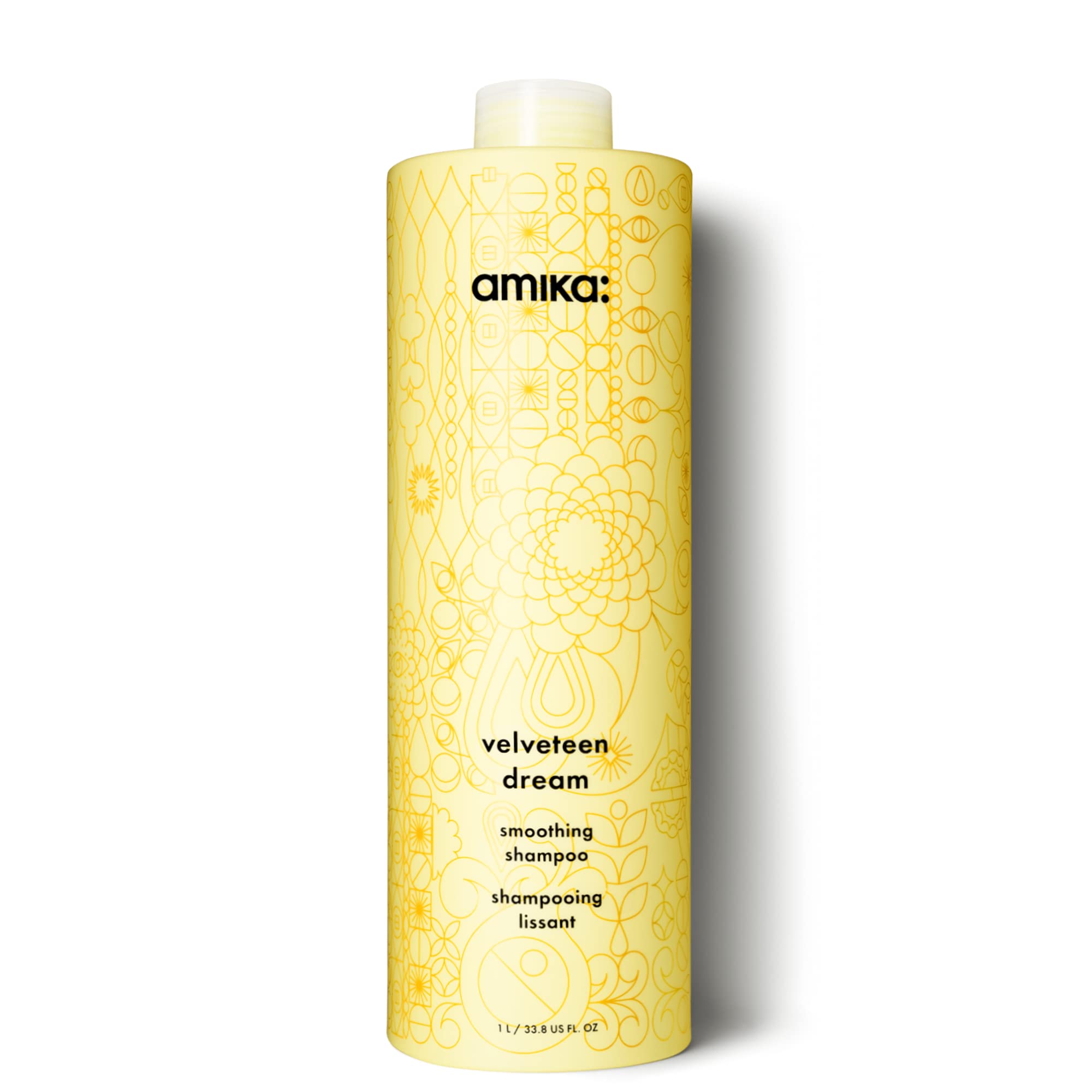 amika Velveteen Dream Champú botella: lavado suave para cabello sedoso y protegido