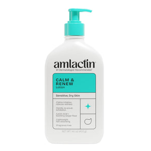 AmLactin Calm & Renew: envase de 423 ml para cuidado diario.