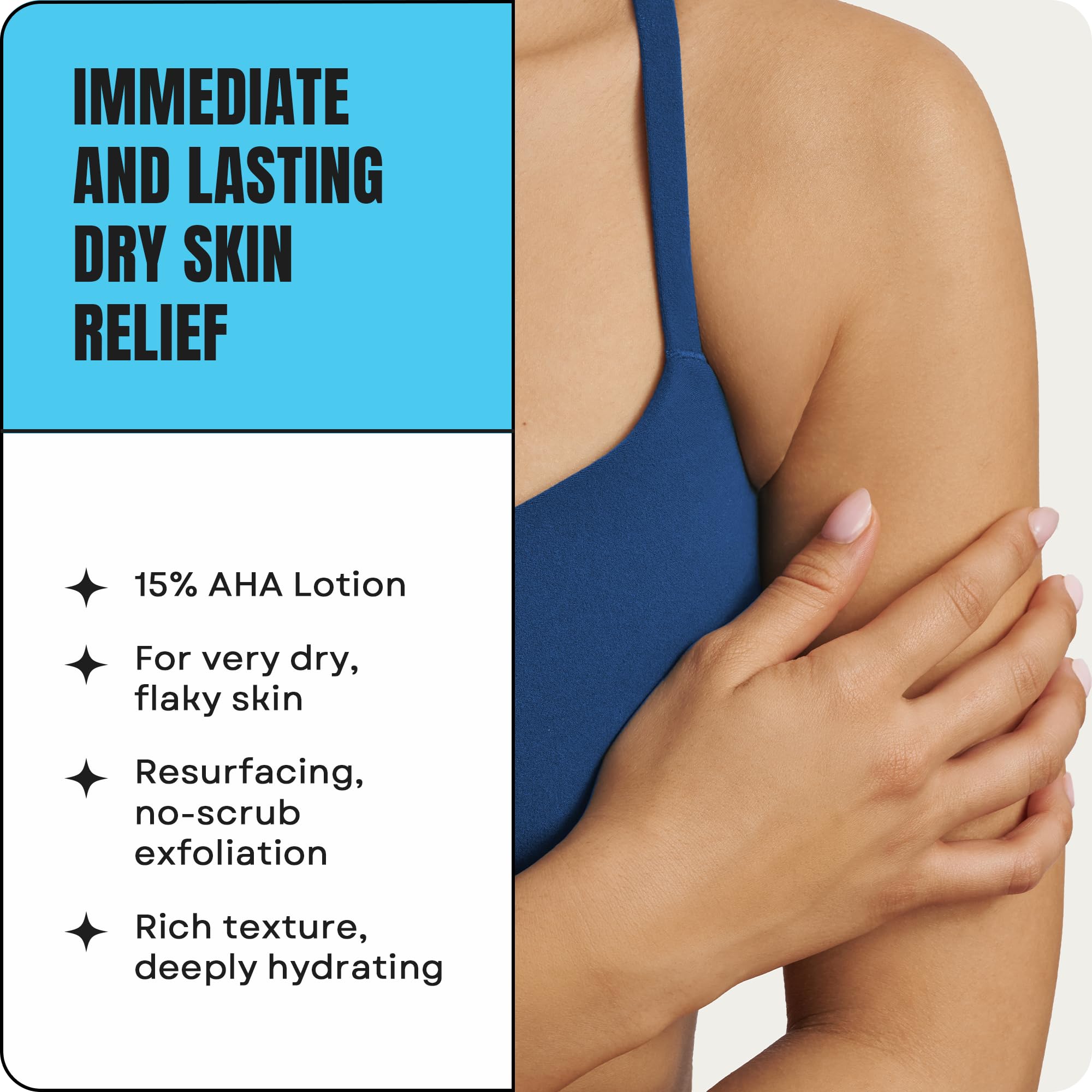 Aplicación de AmLactin Intensive Healing en manos para hidratación duradera.