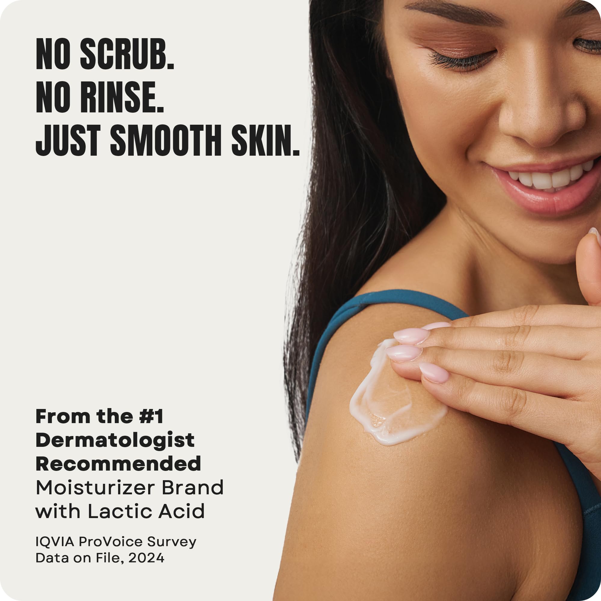 Recomendado por dermatólogos, AmLactin cuida la piel seca.
