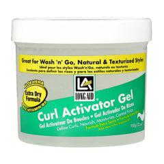Ampro Long-Aid Activator Gel con Aloe para rizos hidratados y definidos