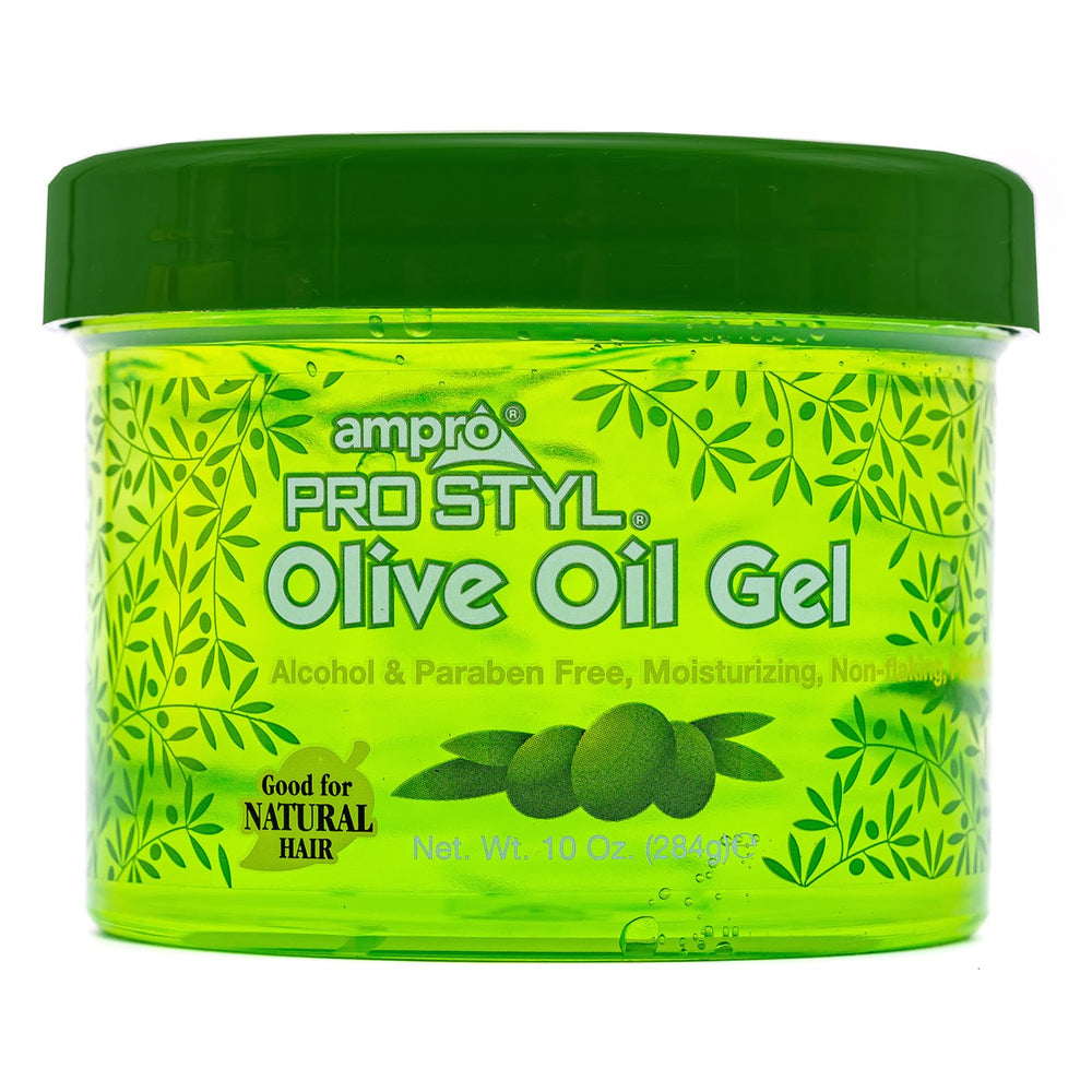 AmPro Pro Styl Gel con aceite de oliva, botella, definición firme sin grasa.